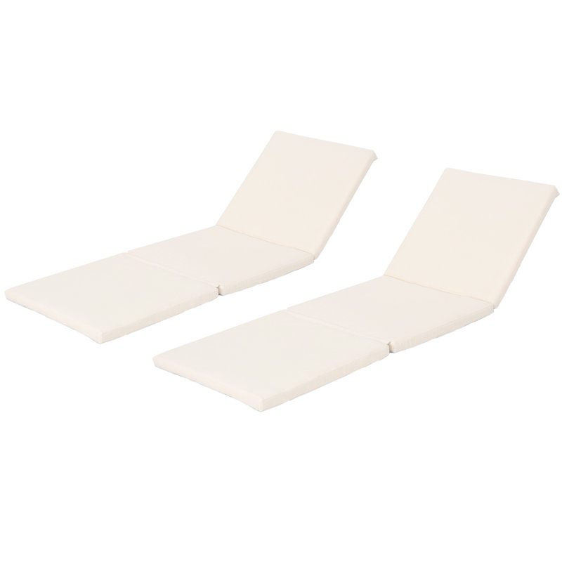 Coussins de chaise longue intérieur / extérieur, Crème