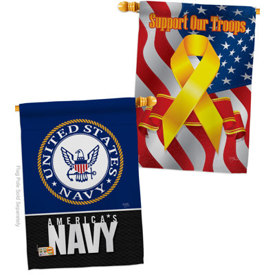 Double Sided 40'' H x 28'' W Polyester Independence Day House Flag