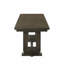 7 pièces rectangulaire 18 "table à manger à tréteaux et base piédestal beige capitonné à boutons capitonnés en bois contemporain moderne, extensible-905617557