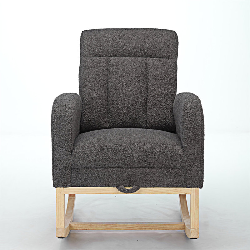 Chaise berçante moderne avec repose-pieds réglable