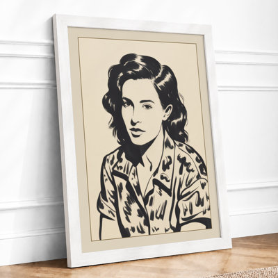 Portrait in Line Vintage - Framed Print