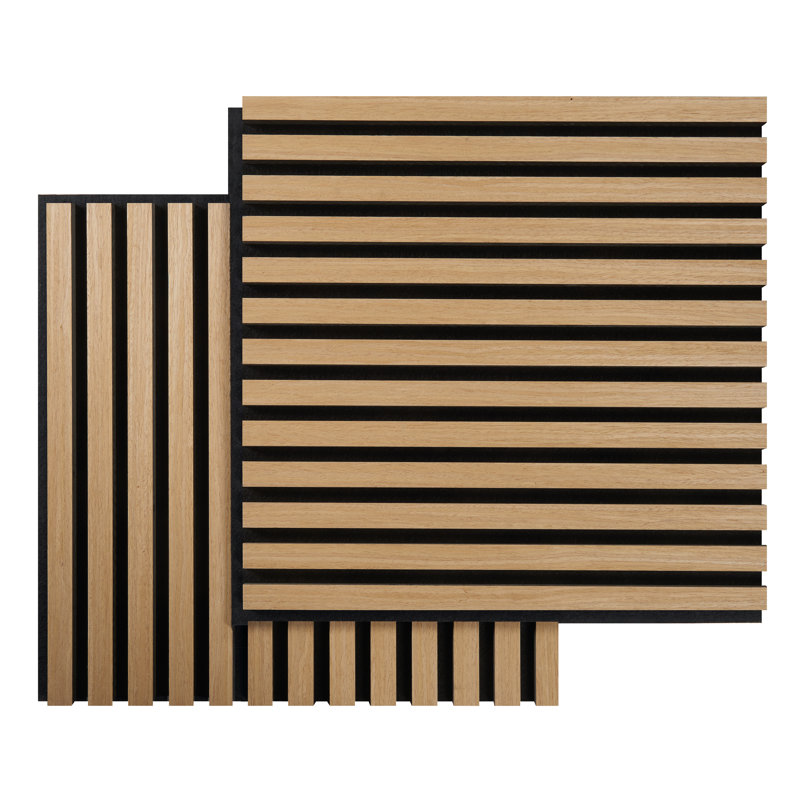 Panneau mural quantique en chêne clair 0,86 po x 20,47 po x 20,47 po Quanti (paquet de 2), Chêne clair