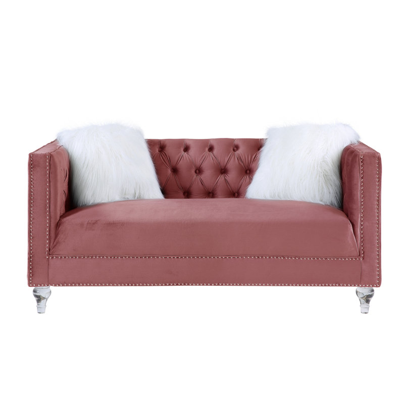Causeuse moderne Leveigh Heiberoii avec 2 coussins en velours