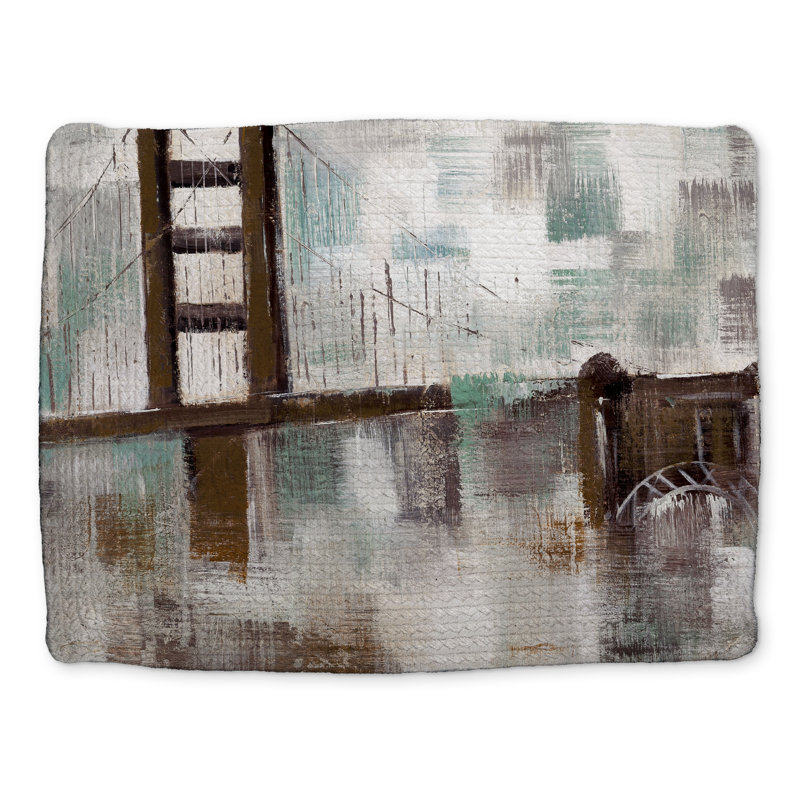 Abstract Golden Gate Industrial Brown Cities Braided Placemat