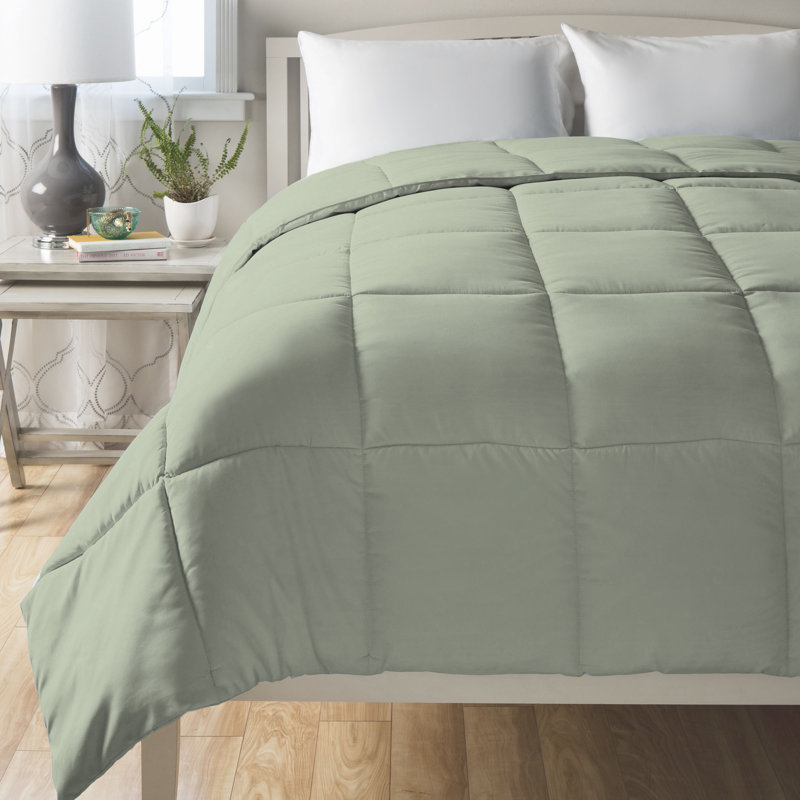 Twin Gray Down Alternative Microfiber Comforter