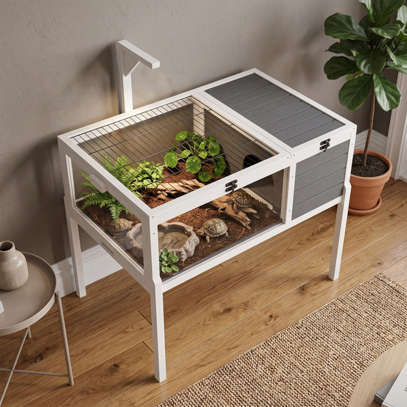 Enceinte en bois massif avec ventilation Turtle Habitat 39,5 x 24,4 x 39,8 po