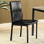 2 chaises d'appoint rembourrées noires - transforme l'espace repas en transitionnel 2, dossier uni, attrait