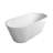 63 Inch Matte White Freestanding Bathtub, One - Piece Construction, Comfortable Soaking In Bathroom Solid Surface Inch, White, Modern Style For Family Bathrooms