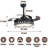 42" Demorato 4- Blade LED Crystal Ceiling Fan with Remote Control and Light Kit Included