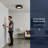 15-Inch Black Led Ceiling Light With 5 Color Temperatures, Featuring An Etched White Glass Diffuser Design Suitable For Indoor Use.-781135376-781135379