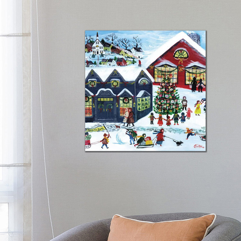Peace On Earth 1 Piece Wrapped Canvas Painting, 66.04 cm H x 66.04 cm W x 1.91 cm D