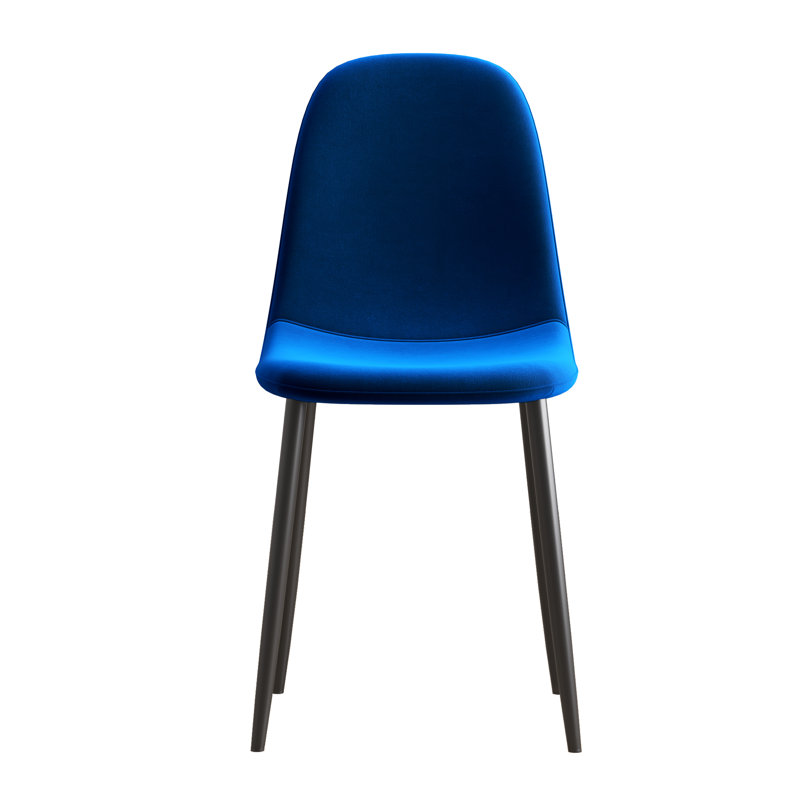 Chaise d'appoint en velours saphir, Bleu, 4