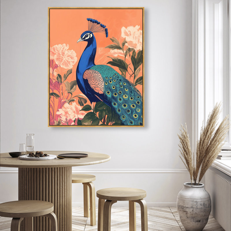 Peacock Garden Dance Canvas Animals Print by Oliver Gal, Canvas Unframed, 30"H x 24"W