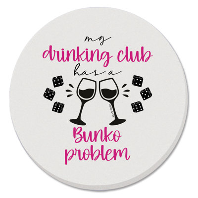 Bunko Problem Single Round Stone Coaster Create Your Own Collection