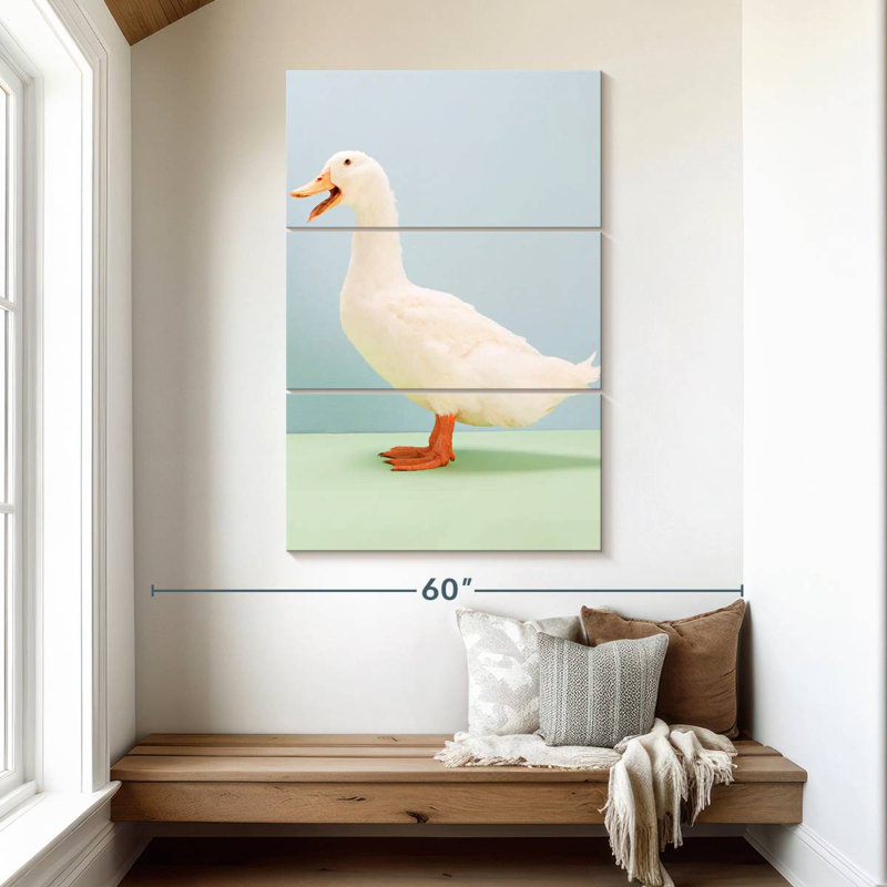Brampt Quacking White Duck, 50" H x 32" W