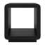 Table d'appoint carrée de 20 po de large Lonni en grain noir-117546232