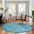 Premium Machine Washable Kiyondrea Blue Rug-1411530588