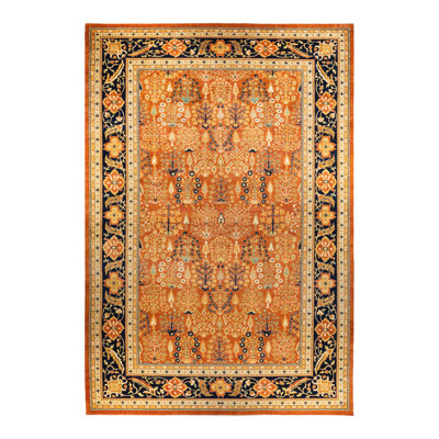 One-of-a-Kind 12' 2" x 18' 7" 2000s Rectangle Wool Area Rug in Brown