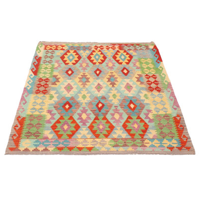 Chualar One-of-a-Kind 5'1" X 6'7" New Age Wool Area Rug in Orange