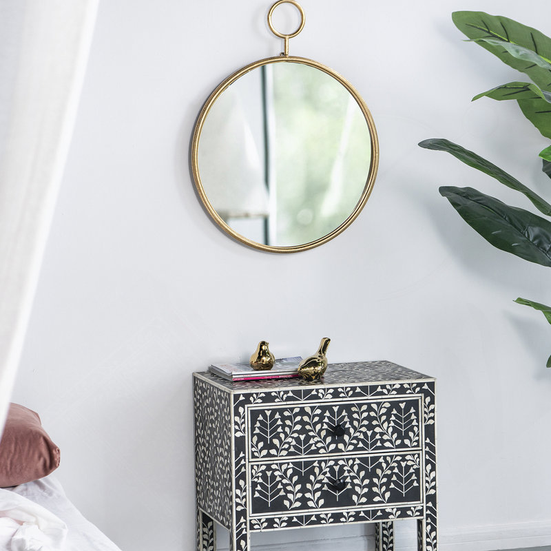 Miroir rond en fer