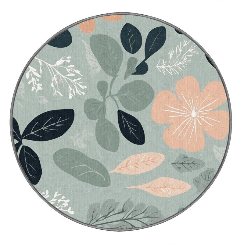 Blooming Fields Rug, Round 5'