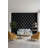 Leather Texture Wallpaper Button Accents Black Wall Mural