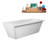 67" Streamline Soaking Freestanding Tub and Tray With Internal Drain-101698061