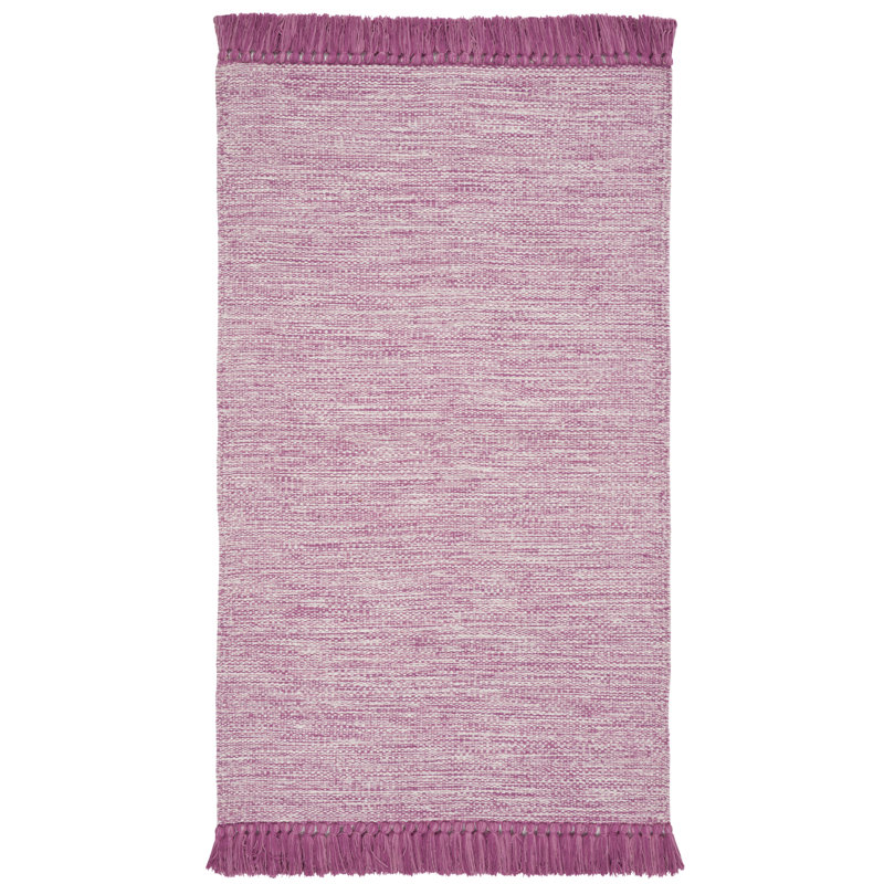 Waloo Hand Woven Cotton Chevron Rug, Rectangle 3' x 5'