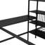 Full Over Twin Metal Bunk Bed With Built-in Desk Metal Bed Frame With Shelves and Ladder-87774493