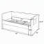 Lit de jour simple Gingham avec lit gigogne convertible 3-en-1-2005509096
