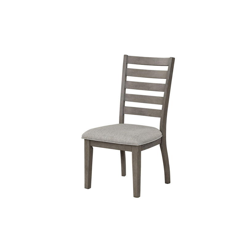 Chaise de salle à manger décontractée avec dossier échelle (ensemble de 2)