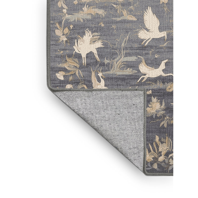Machine Washable Gray Area Rug