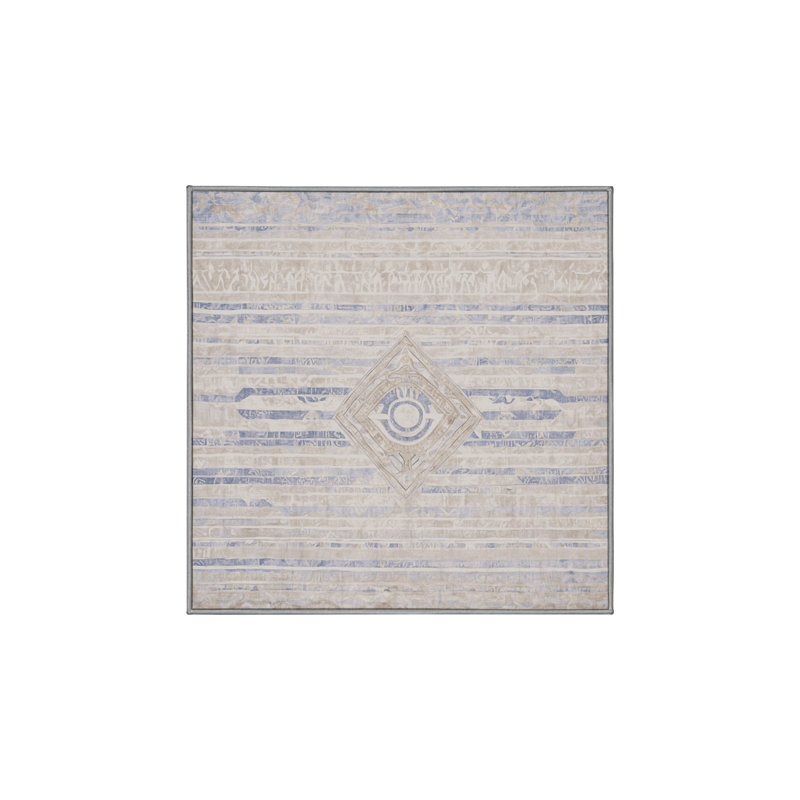 Silky Soft Plush Gray Area Rug, Square 6'