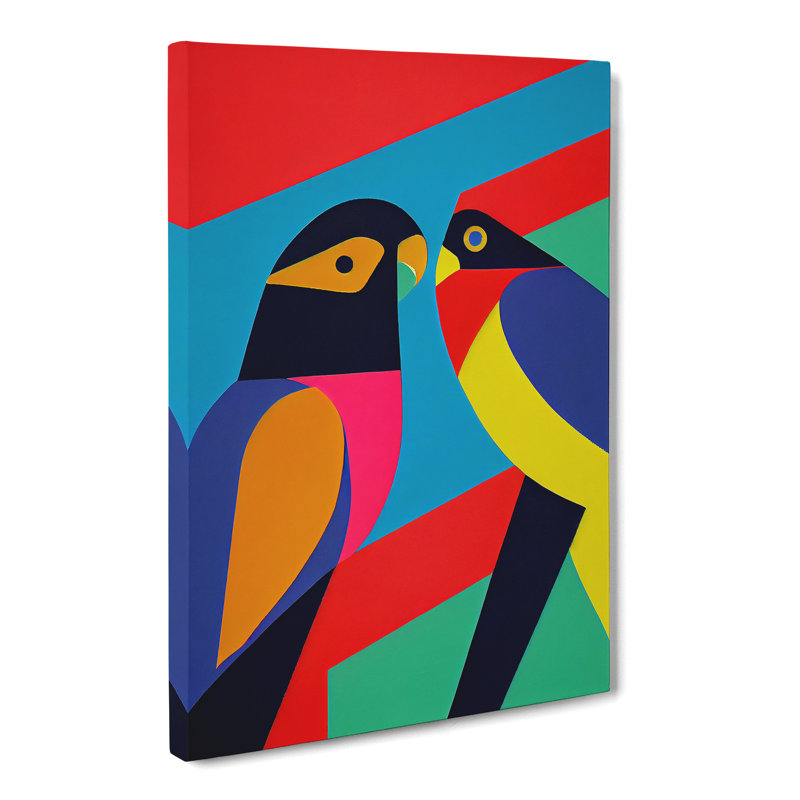 CAN-V0523-1758X Parrot Suprematism - Wrapped Canvas Print, 76cm H x 50cm W