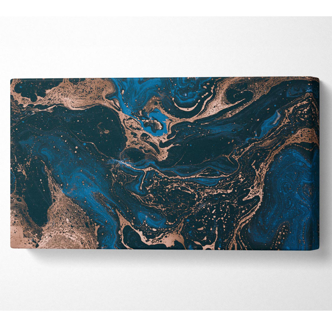 Ocean Oils And Bronze Wide Canvas Print