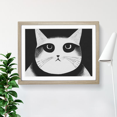 Cat Illustration Vol.4 Abstract - Framed Print