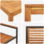 4 - Person Wood Patio Dining Set with Square Table