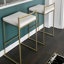 Tabouret Dayan blanc avec base chromée-841961048-841961050