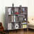 8 Cube Book Shelf,3 Tier Bookshelf With Legs, Modern Open Storage Organizer,Boho Bookcase,Display Cabinet Shelf Free Standing Bookshelves For Bedroom,Living Room,Office-579070873