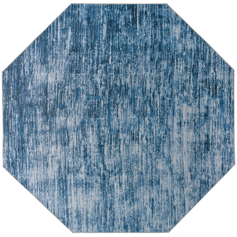 Ikhasa Chenille Abstract Indoor Rug, Octagon 7'7"