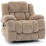 Harvard 41.3" Oversized Swivel Recliner Chair With Massage & Heating