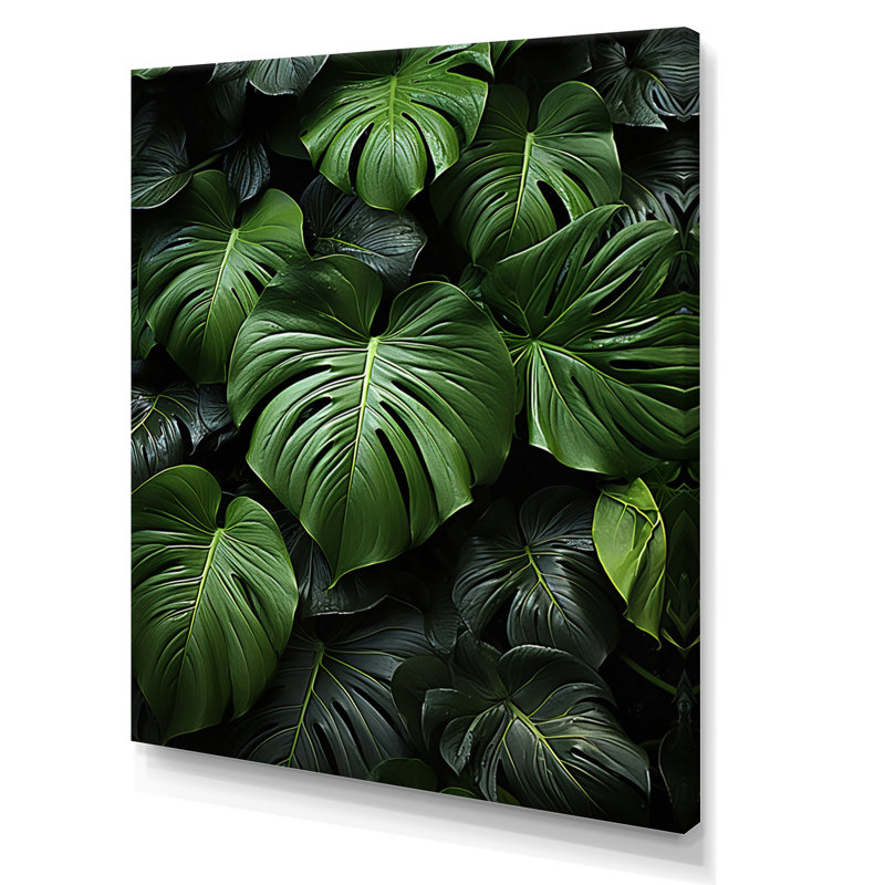 Dominicain, feuillage tropical I sur toile, H 40 po x l 30 po x P 1,5 po, Toile tendue
