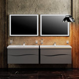 Jajaira 27.6'' Single Bathroom Vanity with Ceramic Top with Mirror
