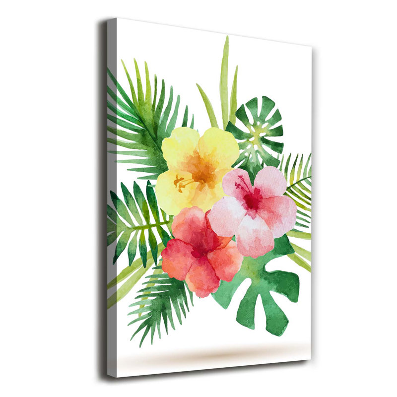 Hawaiian Flowers - Wrapped Canvas Print
