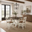Ensemble de table de salle à manger extensible à hauteur de comptoir 5 pièces Kingston avec chaises en X rembourrées-133656863