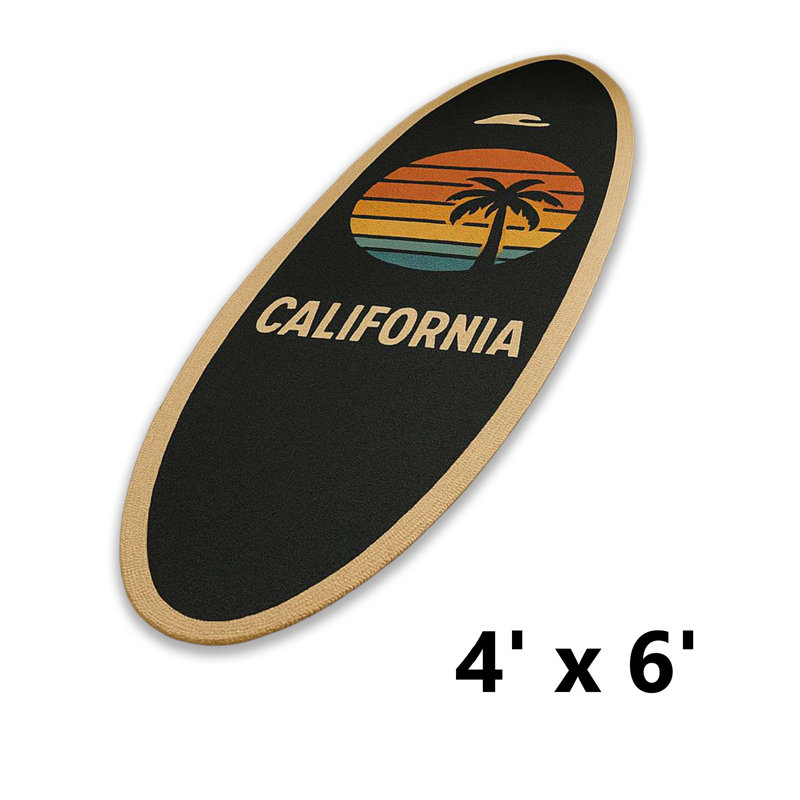 Tapis décoratif Novelty California Surfboard