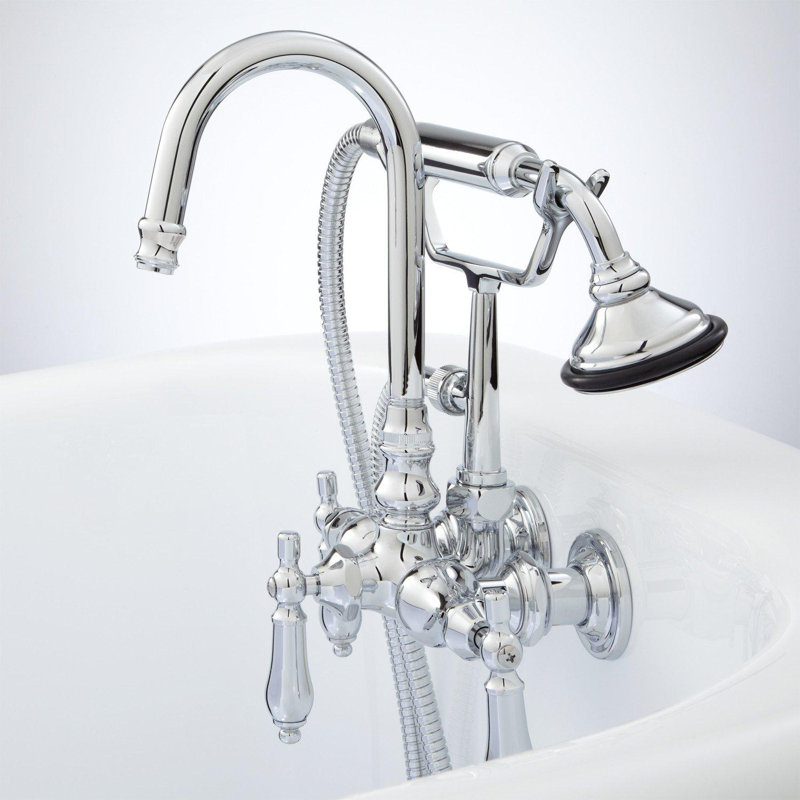 Pasaia Tub-Wall Mounted Tub Faucet with Hand Shower, Chrome