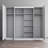 Bucur 102.4" Armoire with Adjustable Shelves, Hanging Rod, Matte Finish-629466267-629466266