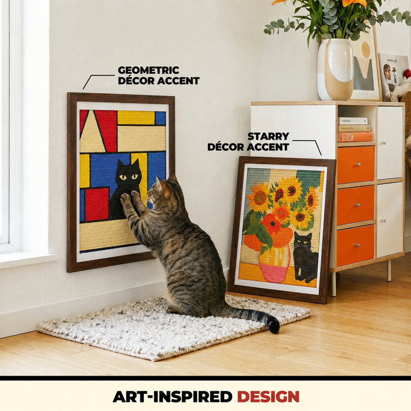  Grattoir pour chat mural en sisal