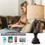 Lampe de table USB en résine Dhrampa